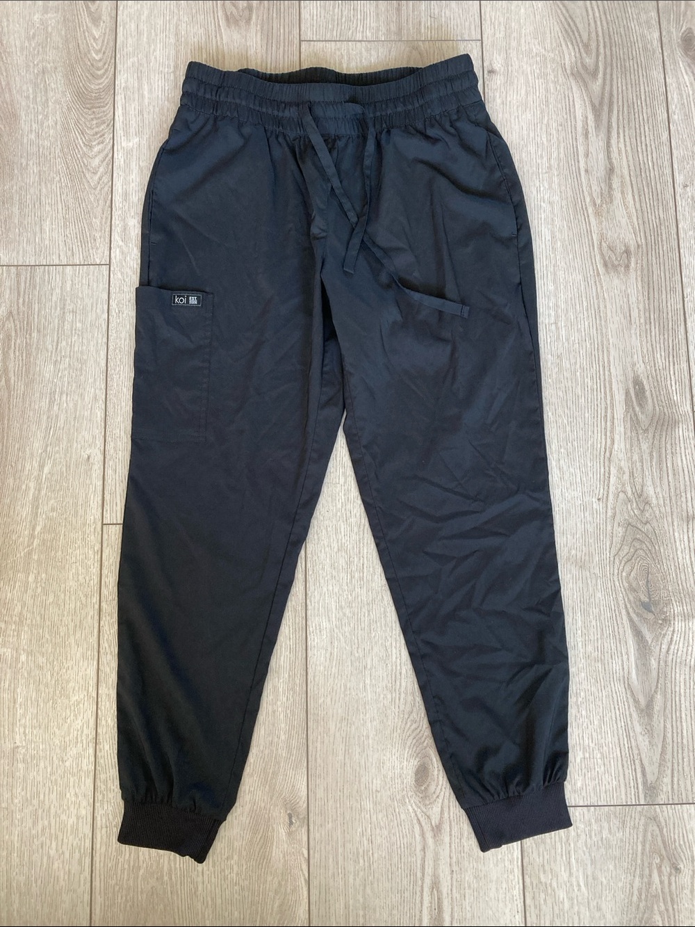 Koi Scrubs Gemma Basic Jogger Women’s Small Petite Black Pockets Cargo